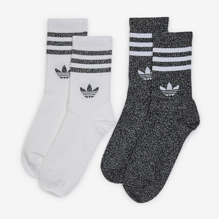 ADIDAS ORIGINALS CHAUSSETTES X2 CREW GLITTER BLACK/WHITE UNISEX