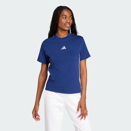 ADIDAS SPORTSWEAR Essentials 3-Stripes Cotton Tee Dark Blue / White WOMEN
