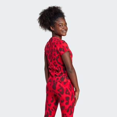 ADIDAS SPORTSWEAR T-shirt imprimé intégral Future Icons Pure Ruby / Better Scarlet / Aurora Ruby / Black JUNIOR