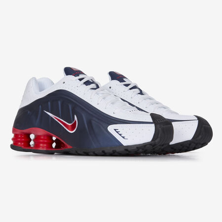 NIKE shox SHOX R4 BLANC/MARINE HOMME