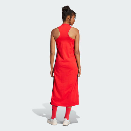 ADIDAS SPORTSWEAR Robe longue dos nageur 3 bandes Essentials Pure Ruby / Black FEMME