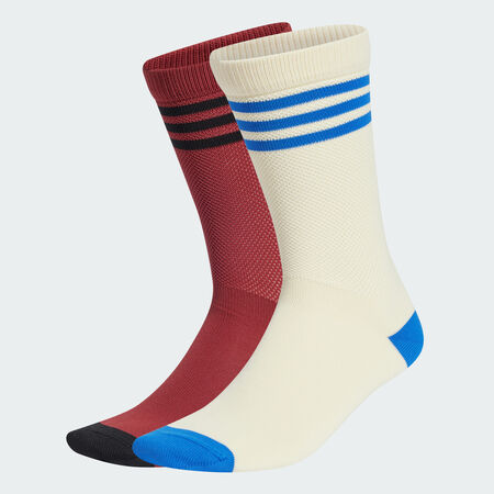 ADIDAS ORIGINALS Chaussettes mi-mollet texturées (2 paires) Cream White / Preloved Ruby MIXTE