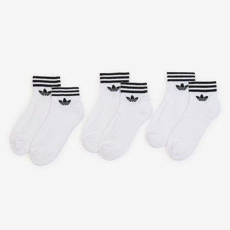 ADIDAS ORIGINALS CHAUSSETTES X3 ANKLE HALF-CUSHIONED BLANC/NOIR MIXTE