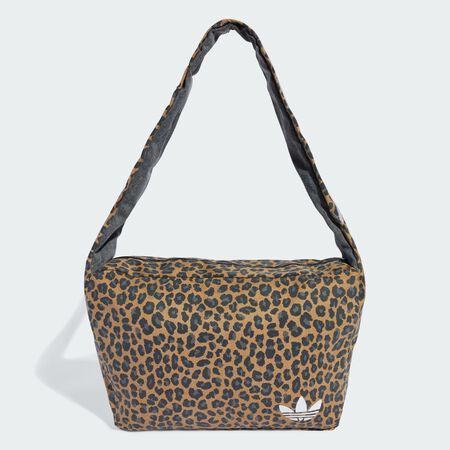 ADIDAS ORIGINALS Leopard Large Shoulder Bag Bronze Strata / Black UNISEX