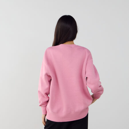 NIKE SWEAT CREW PHOENIX LONG OVERSIZED ROSE/BLANC FEMME