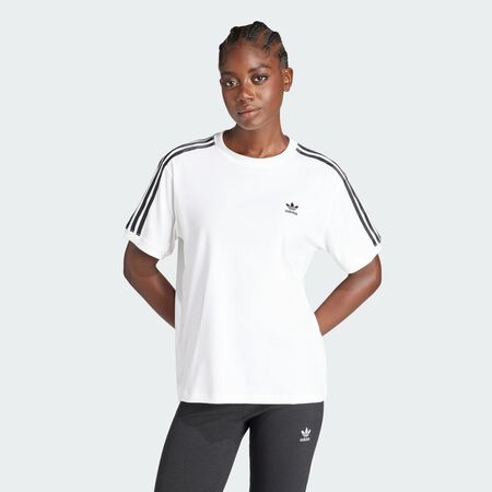 ADIDAS ORIGINALS T-shirt 3 bandes White FEMME