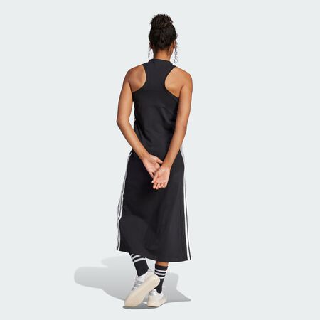 ADIDAS SPORTSWEAR Robe longue dos nageur 3 bandes Essentials Black / White FEMME