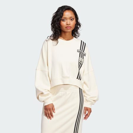 ADIDAS ORIGINALS Sweat-shirt Adibreak Cropped Cream White FEMME
