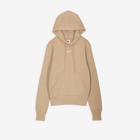 NIKE HOODIE CLUB CENTERED LOGO BEIGE WOMEN