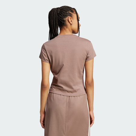 ADIDAS ORIGINALS T-shirt slim Essentials Trace Brown FEMME