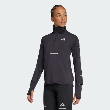 ADIDAS PERFORMANCE Haut à demi-zip de running Adi365 CLIMAWARM+ Black FEMME