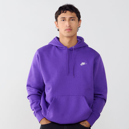 NIKE HOODIE CLUB SMALL LOGO PURPLE/WHITE MEN