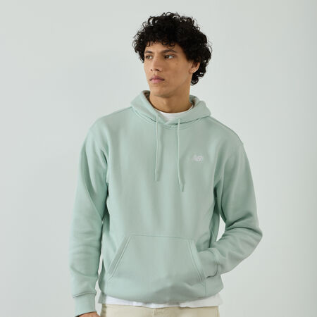 NEW BALANCE HOODIE SMALL LOGO GREEN MEN