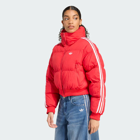 ADIDAS ORIGINALS Doudoune Adicolor Cropped Synthetic Down Better Scarlet FEMME