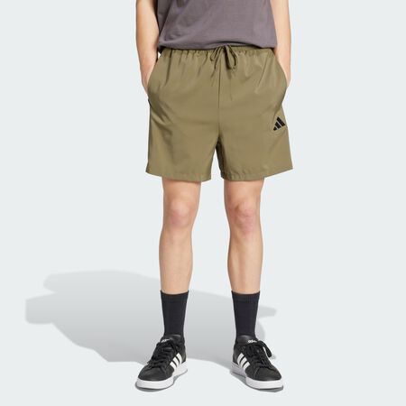 Essentials 3-Stripes Chelsea Shorts : Olive Strata / Black