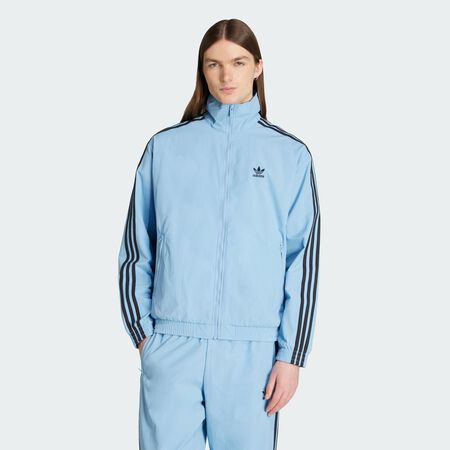 ADIDAS ORIGINALS Veste de survêtement toile Adicolor Firebird Ash Blue / Black HOMME