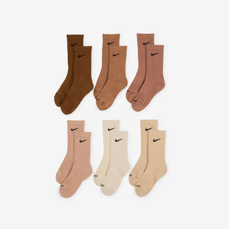 NIKE CHAUSSETTES X6 CREW CUSHION BEIGE/MULTICOLORE MEN