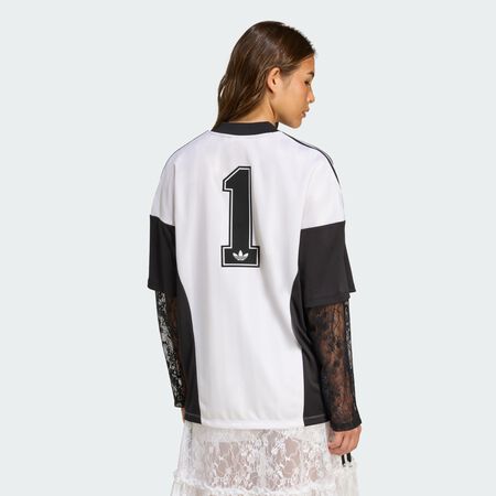 ADIDAS ORIGINALS maillot à manches longues en dentelle adidas Originals White / Black FEMME