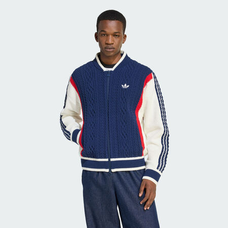 ADIDAS ORIGINALS CARDIGAN RÉTRO REMIX Night Indigo / Off White / Better Scarlet HOMME