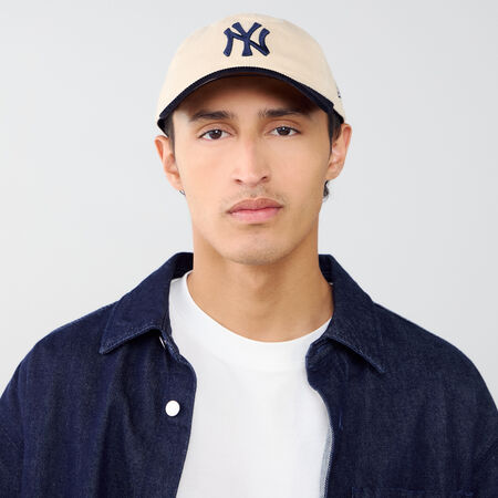 NEW ERA 9TWENTY NY COLOURBLOCK CORD BEIGE/MARINE HOMME