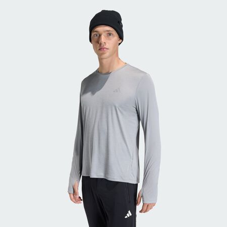 ADIDAS PERFORMANCE adi365 Running Essentials Longsleeve Top Medium Grey Heather MEN