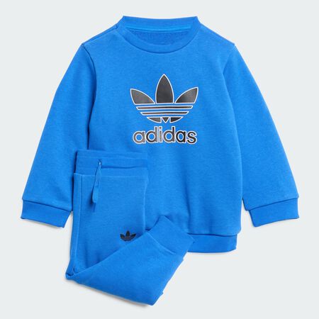 ADIDAS ORIGINALS Ensemble Trefoil Crew Enfants Blue / Black CADET