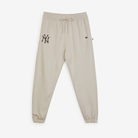 PANT JOGGER NY YANKEES LEO INFILL LOGO : BEIGE/BROWN