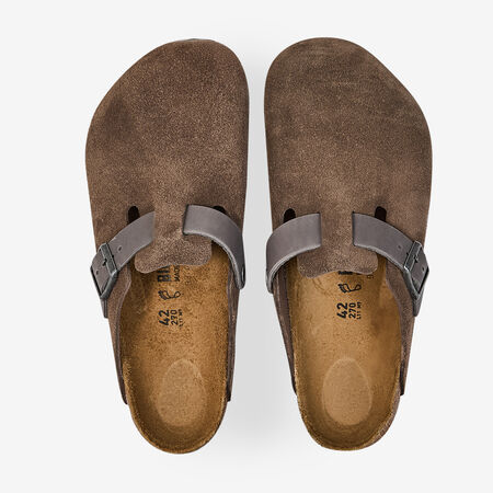BIRKENSTOCK boston BOSTON SUEDE MIX CONCRETE GRAY GREY MEN