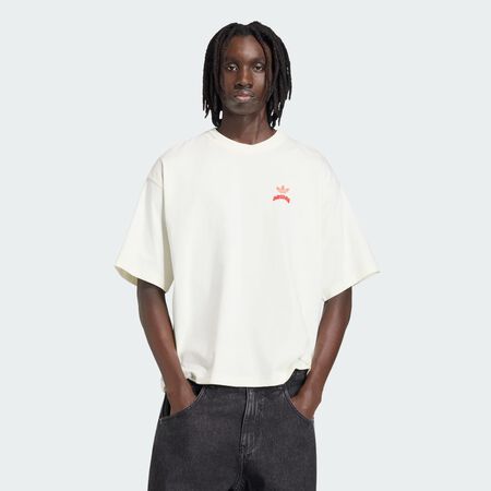 ADIDAS ORIGINALS Pixelated Burget Character Graphic T-shirt Off White MEN