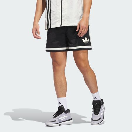 ADIDAS ORIGINALS Short Originals Basketball Black / Ivory MIXTE