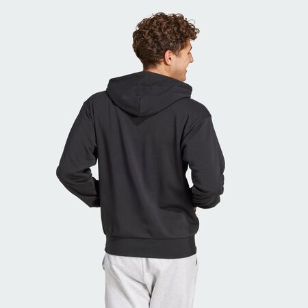 ADIDAS SPORTSWEAR Sweat-shirt à capuche French terry Essentials Feelcozy Black / White HOMME