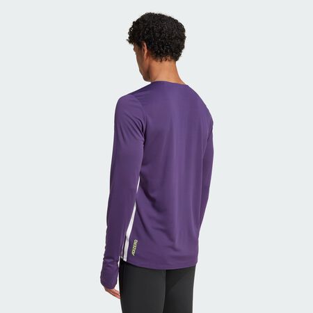ADIDAS PERFORMANCE Adizero Running Long Sleeve Tee Aurora Plum MEN