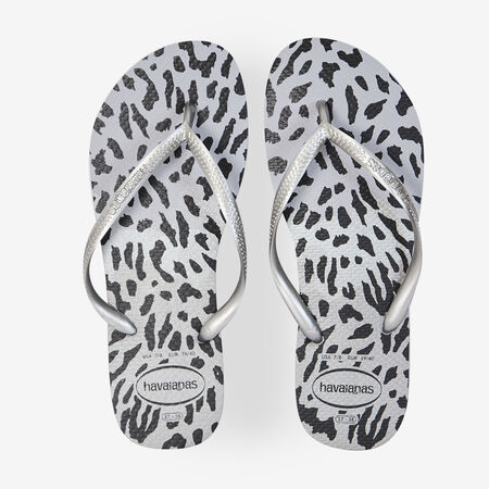 HAVAIANAS SLIM ANIMALS SILVER/BLACK WOMEN