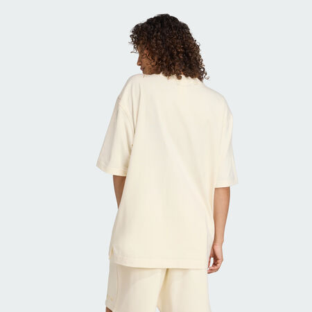 ADIDAS ORIGINALS T-shirt oversize Essentials Linear Cream White FEMME