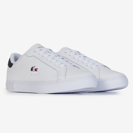 LACOSTE POWERCOURT WHITE/NAVY BLUE MEN