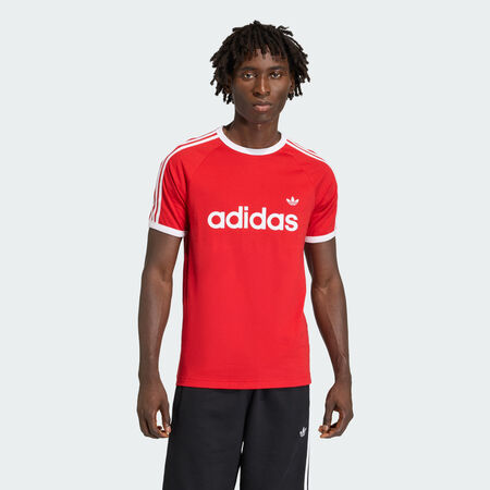ADIDAS ORIGINALS 3-STRIPES SLIM RINGER TEE Better Scarlet MEN