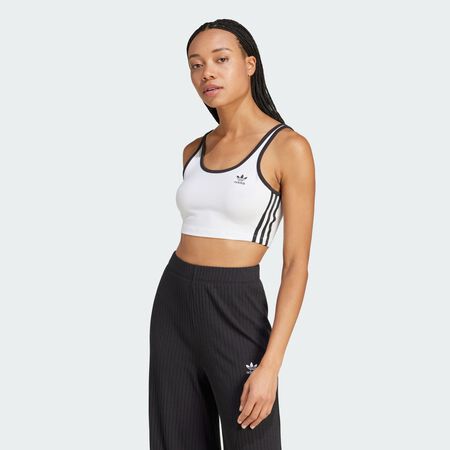 Brassière Adicolor 3 bandes : White / Black