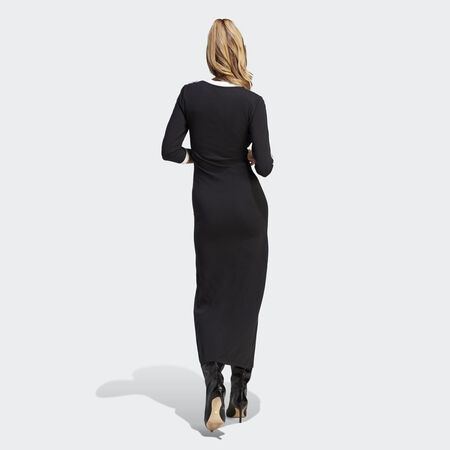 ADIDAS ORIGINALS Adicolor Classics 3-Stripes Maxi Dress Black WOMEN