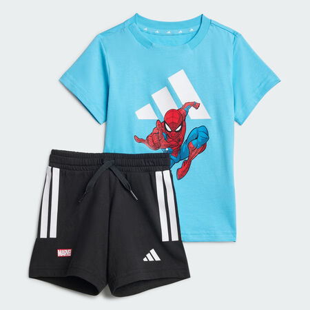ADIDAS SPORTSWEAR ENSEMBLE T-SHIRT ADIDAS MARVEL SPIDER-MAN Bright Cyan / White CADET