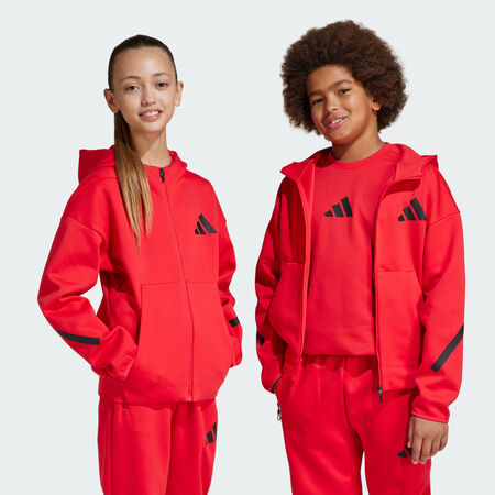 ADIDAS SPORTSWEAR Veste de survêtement à capuche entièrement zippée adidas Z.N.E. Pure Ruby / Black JUNIOR