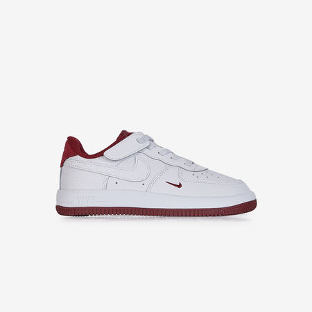 AIR FORCE 1 LOW CF MINI SWOOSH : WHITE/RED