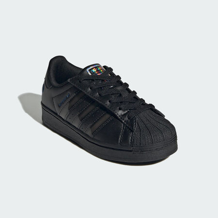 ADIDAS ORIGINALS superstar Superstar Led Lights Comfort Closure Elastic Lace Shoes Kids Core Black / Core Black / Preloved Violet BABIES