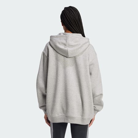 ADIDAS ORIGINALS Sweat-shirt à capuche molleton oversize Essentials Medium Grey Heather FEMME